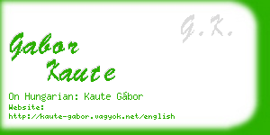 gabor kaute business card